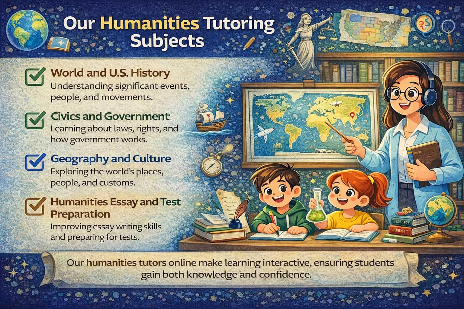Humanities learning certificate for online students