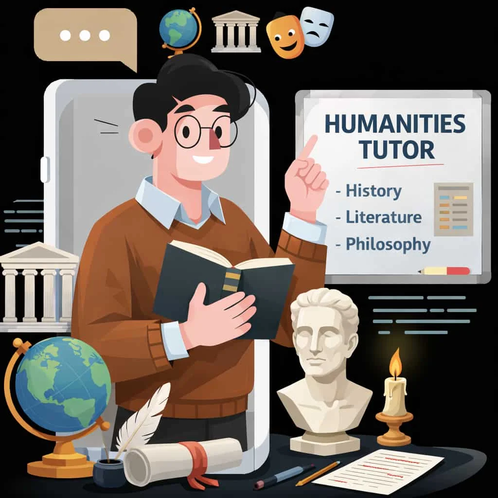 Online humanities tutoring for history civics and geography students