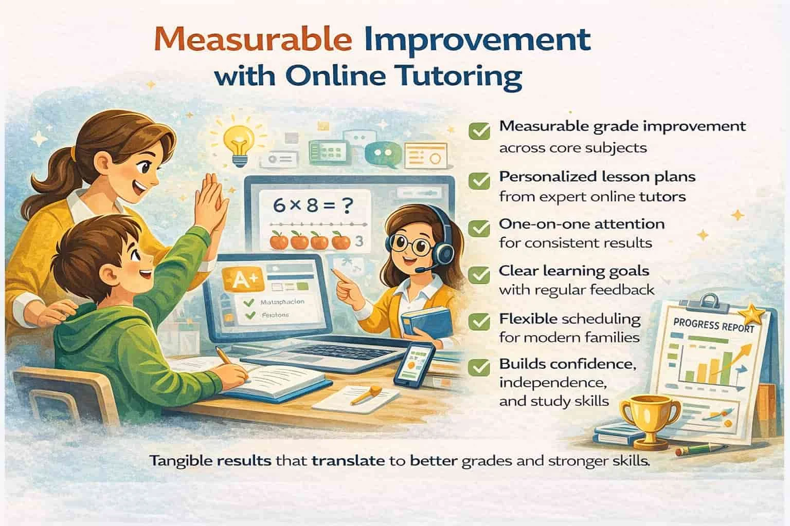 Results from Our Online Tutoring Services