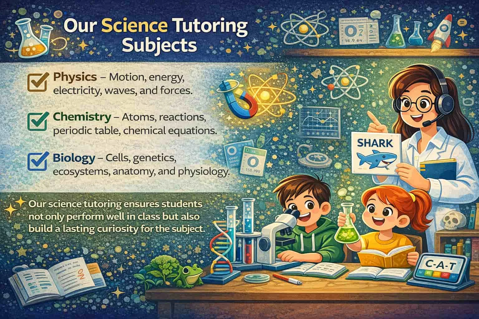 Science learning certificate for online tutoring students